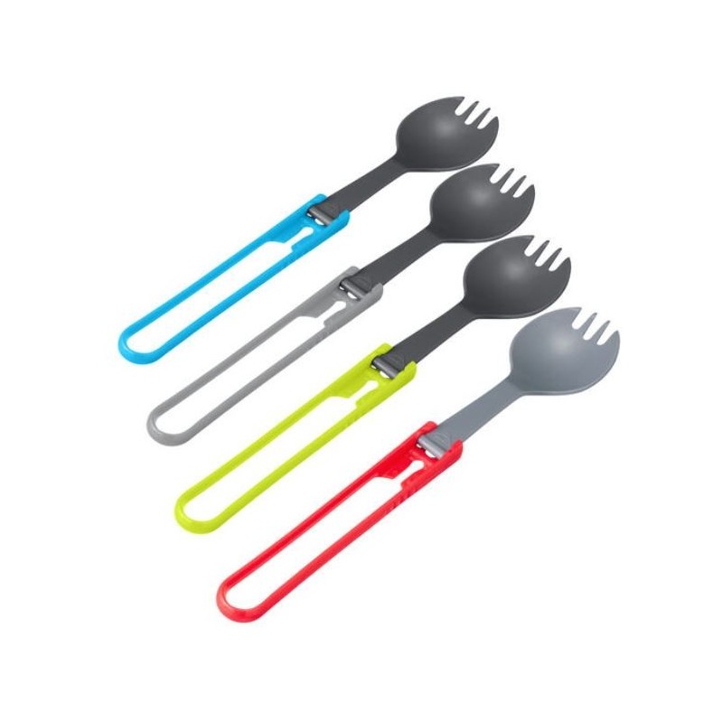Lot de 4 cuillères-fourchettes pliantes
