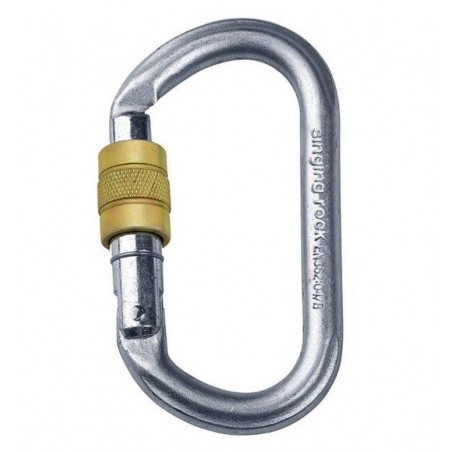 Oválná ocelová karabina screw