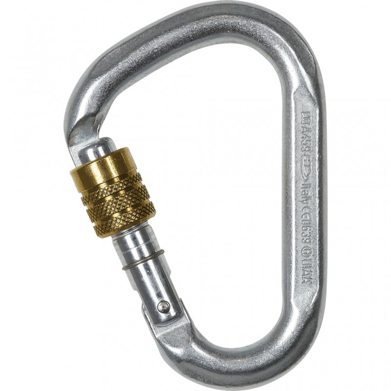 Steel carabiner Snappy screw lock