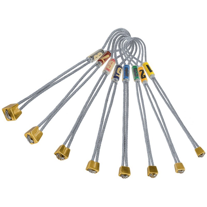 Sada vklíněnců Brass Chock set 8 velikostí