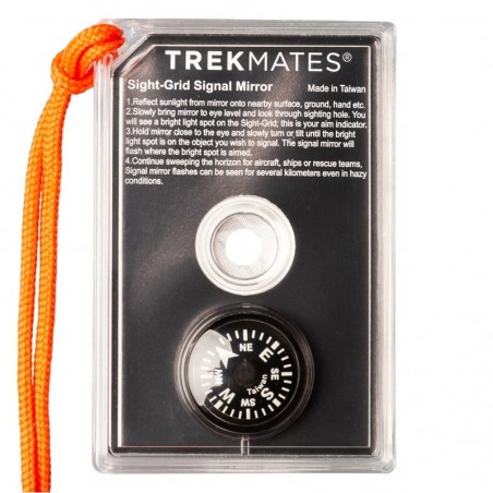 Signal mirror with compass and float