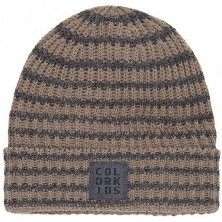 Kid's beanie with striped pattern
