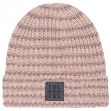 Kinder beanie with striped pattern