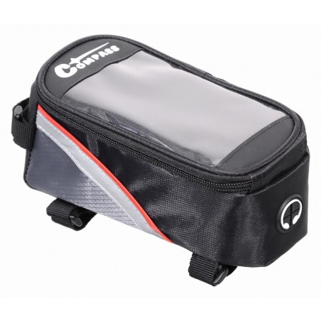 Cycling bag in front of the handlebars phone