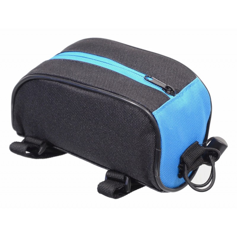 Cycling bag in front of the handlebars