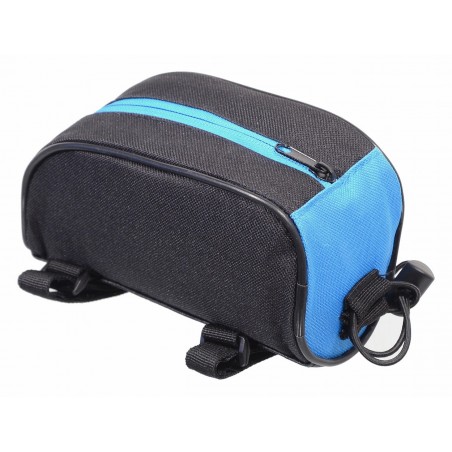 Cycling bag in front of the handlebars